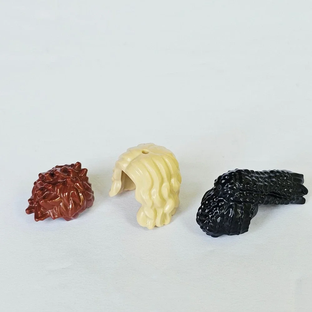LEGO Friends Mini-doll Hair Pieces Blonde Black Brown Replacement Parts Lot